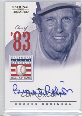 2012 Panini National Treasures - Hall of Fame Logo Signatures (Class of...) #9 - Brooks Robinson /25