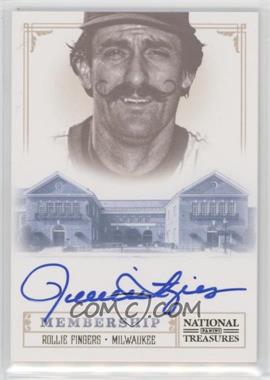 2012 Panini National Treasures - Hall of Fame Membership Signatures #22 - Rollie Fingers /25