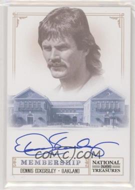 2012 Panini National Treasures - Hall of Fame Membership Signatures #39 - Dennis Eckersley /25