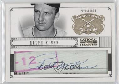 2012 Panini National Treasures - Immortal Cuts Cut Signatures #6 - Ralph Kiner /99