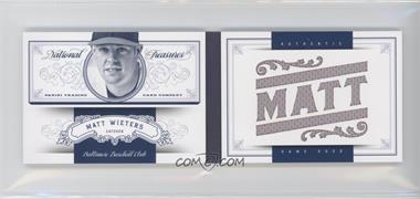 2012 Panini National Treasures - Star Jumbo Materials - Nicknames #15 - Matt Wieters /25