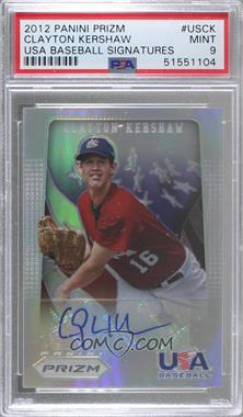 2012 Panini Prizm - USA Baseball Signatures - Silver Prizm #USCK - Clayton Kershaw /25 [PSA 9 MINT]