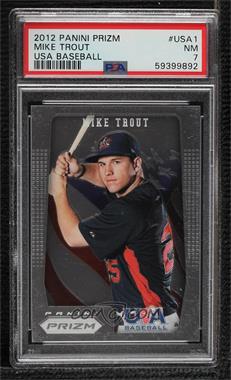 2012 Panini Prizm - USA Baseball #USA1 - Mike Trout [PSA 7 NM]