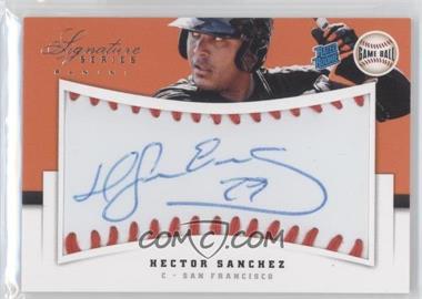 2012 Panini Signature Series - [Base] - Game Ball #119 - Rated Rookie Autograph - Hector Sanchez /299