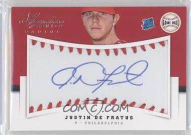 2012 Panini Signature Series - [Base] - Game Ball #129 - Rated Rookie Autograph - Justin De Fratus /299