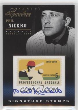 2012 Panini Signature Series - Signature Stamps #15.2 - Phil Niekro (1969 Baseball Stamp) /25 [EX to NM]