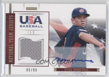 2012 Panini USA Baseball National Team - 15U National Team - Jersey Signatures #16 - Kyle Robeniol /99