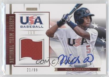 2012 Panini USA Baseball National Team - 15U National Team - Jersey Signatures #2 - Nick Anderson /99