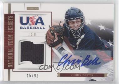 2012 Panini USA Baseball National Team - 15U National Team - Jersey Signatures #5 - Chris Betts /99