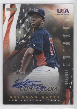 2012 Panini USA Baseball National Team - 15U National Team - Profile Signatures #4 - Solomon Bates /100