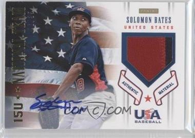 2012 Panini USA Baseball National Team - 15U National Team - Signature Patches #4 - Solomon Bates /35