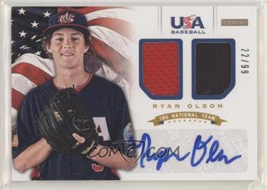 2012 Panini USA Baseball National Team - 18U National Team - Combo Jersey Signatures #15 - Ryan Olson /99