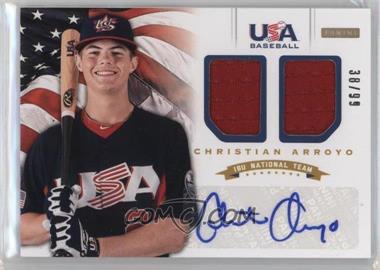 2012 Panini USA Baseball National Team - 18U National Team - Combo Jersey Signatures #2 - Christian Arroyo /99