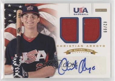 2012 Panini USA Baseball National Team - 18U National Team - Combo Jersey Signatures #2 - Christian Arroyo /99