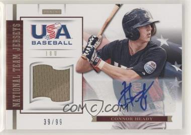 2012 Panini USA Baseball National Team - 18U National Team - Jersey Signatures #9 - Connor Heady /99