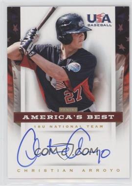 2012 Panini USA Baseball National Team - 18U National Team Signatures - America's Best #CA - Christian Arroyo /100