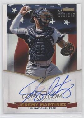 2012 Panini USA Baseball National Team - 18U National Team Signatures #JM - Jeremy Martinez /349