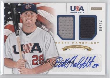 2012 Panini USA Baseball National Team - Collegiate National Team - Combo Jerseys Signatures #11 - Brett Hambright /99