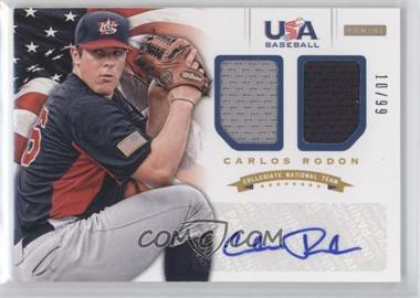 2012 Panini USA Baseball National Team - Collegiate National Team - Combo Jerseys Signatures #18 - Carlos Rodon /99