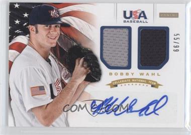 2012 Panini USA Baseball National Team - Collegiate National Team - Combo Jerseys Signatures #22 - Bobby Wahl /99