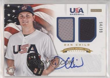 2012 Panini USA Baseball National Team - Collegiate National Team - Combo Jerseys Signatures #3 - Dan Child /99