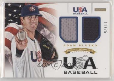 2012 Panini USA Baseball National Team - Collegiate National Team - Combo Jerseys #16 - Adam Plutko /75