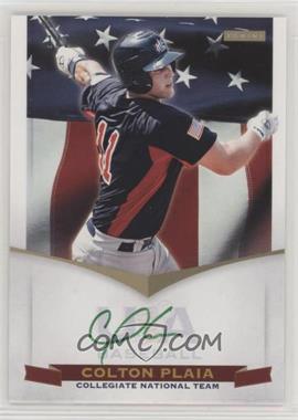 2012 Panini USA Baseball National Team - Collegiate National Team - Green Ink Signatures #15 - Colton Plaia /2