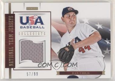 2012 Panini USA Baseball National Team - Collegiate National Team - Jerseys #3 - Dan Child /99