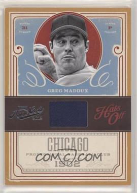 2012 Playoff Prime Cuts - Hats Off #3 - Greg Maddux /99 [EX to NM]