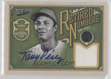2012 Playoff Prime Cuts - Retired Jersey Numbers - Signatures #24 - Tony Perez /25