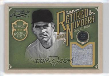 2012 Playoff Prime Cuts - Retired Jersey Numbers #32 - Gaylord Perry /36