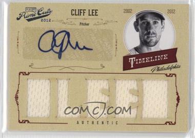 2012 Playoff Prime Cuts - Timeline - Custom Names Material Signatures #11 - Cliff Lee /10