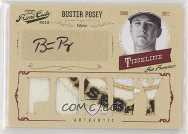 2012 Playoff Prime Cuts - Timeline - Custom Names Signature Prime Materials #7 - Buster Posey /5