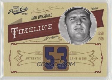 2012 Playoff Prime Cuts - Timeline - Jersey Number Materials #18 - Don Drysdale /53