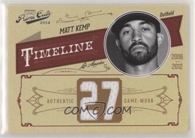 2012 Playoff Prime Cuts - Timeline - Jersey Number Materials #34 - Matt Kemp /27