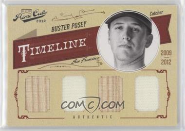 2012 Playoff Prime Cuts - Timeline - Quad Materials #7 - Buster Posey /25