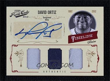 2012 Playoff Prime Cuts - Timeline - Trio Materials Signatures #14 - David Ortiz /10