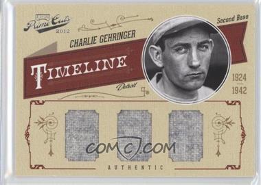 2012 Playoff Prime Cuts - Timeline - Trio Materials #10 - Charlie Gehringer /25