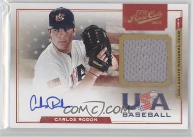2012 Playoff Prime Cuts - USA Collegiate National Team Jersey Signatures #18 - Carlos Rodon /199