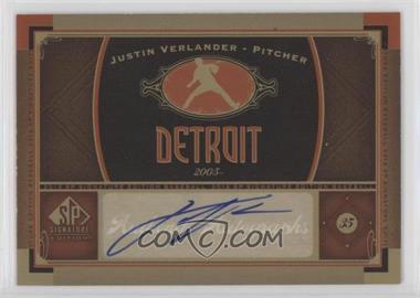 2012 SP Signature Edition - [Base] #DET 4 - Justin Verlander
