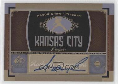 2012 SP Signature Edition - [Base] #KC 10 - Aaron Crow