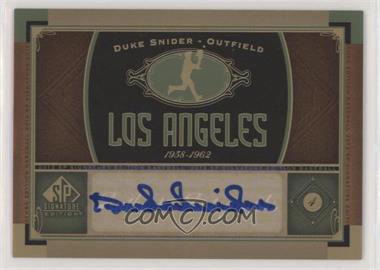 2012 SP Signature Edition - [Base] #LA 1 - Duke Snider