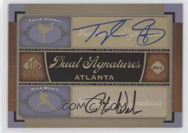 2012 SP Signature Edition - Dual Signatures #ATL8 - Tyler Stovall, Ryan Weber