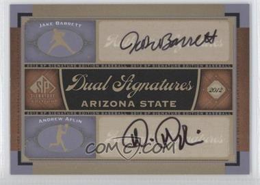 2012 SP Signature Edition - Dual Signatures #AZST1 - Jake Barrett, Andrew Aplin