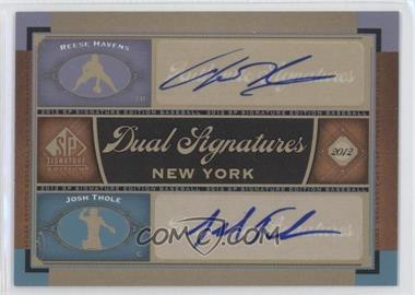 2012 SP Signature Edition - Dual Signatures #NYM13 - Reese Havens, Josh Thole