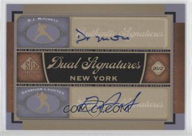 2012 SP Signature Edition - Dual Signatures #NYY23 - D.J. Mitchell, Garrison Lassiter