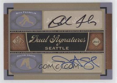 2012 SP Signature Edition - Dual Signatures #SEA13 - Nick Franklin, Justin Smoak