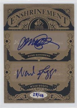 2012 SP Signature Edition - Enshrinement Dual Signatures #E2-'05 - Ryne Sandberg, Wade Boggs /48