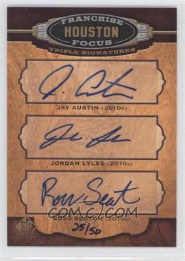 2012 SP Signature Edition - Franchise Focus #FF3-HOU - Jay Austin, Jordan Lyles, Ross Seaton /50