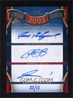 Ivan Rodriguez, Derrek Lee, Dontrelle Willis, Josh Beckett, Miguel Cabrera #/15